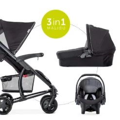 Hauck Malibu 4, Betthimmel, Reisesystem-Babywagen, Beide Geschlechter, Feste Räder, Faltbar, Schwarz, Silber -lionelo || HAUCK || Kinderkraft Verkäufe d5821e9858061345ea240e170bb074e6