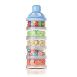 Milch Pulver Spender, Formel Milchpulver-Portionierer Für 5 Schicht, Tragbarer Baby Milchpulver Behälter,milchpulver Container