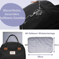 RUVALINO Wickeltasche Rucksack Großer Wickelrucksack Mit Multifunktionalen Babytaschen Und Mobiler Wickelauflage - Schnullerhalter - Für Mama Und Papa (Schwarz), Einheitsgröße 13 RUVALINO Wickeltasche Rucksack Großer Wickelrucksack Mit Multifunktionalen Babytaschen Und Mobiler Wickelauflage - Schnullerhalter - Für Mama Und Papa (Schwarz), Einheitsgröße -lionelo || HAUCK || Kinderkraft Verkäufe d5e09de729e717c84f42f3c72b8d284f