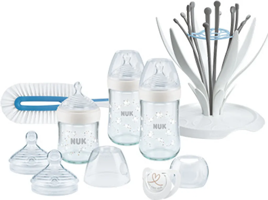 NUK Nature Sense Premium Glasflaschen Set Mit Temperature Control 1 NUK Nature Sense Premium Glasflaschen Set Mit Temperature Control