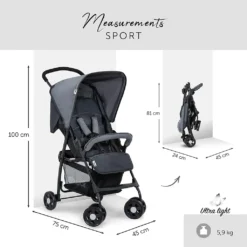 Hauck Liegebuggy Sport, Farbe Anthra/Grau -lionelo || HAUCK || Kinderkraft Verkäufe d9b54c34a712fd75b13757afb547b19d