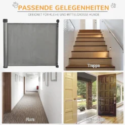 PawHut 140cm Treppenschutzgitter Ausziehbar Türschutzgitter Roll Einhand-bedienung Türgitter Treppenschutz Absperrgitter Für Hund Türschutz Grau -lionelo || HAUCK || Kinderkraft Verkäufe db3c14ff4c7069f1c18053e71ba58bc7