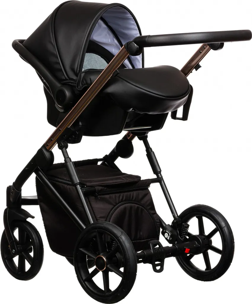 FX Kombi Kinderwagen 3 In 1 - Komplettset - Mit Gelreifen - "BLACK MAGIC" - Schwarz 5 FX Kombi Kinderwagen 3 In 1 - Komplettset - Mit Gelreifen - "BLACK MAGIC" - Schwarz – Bild 5