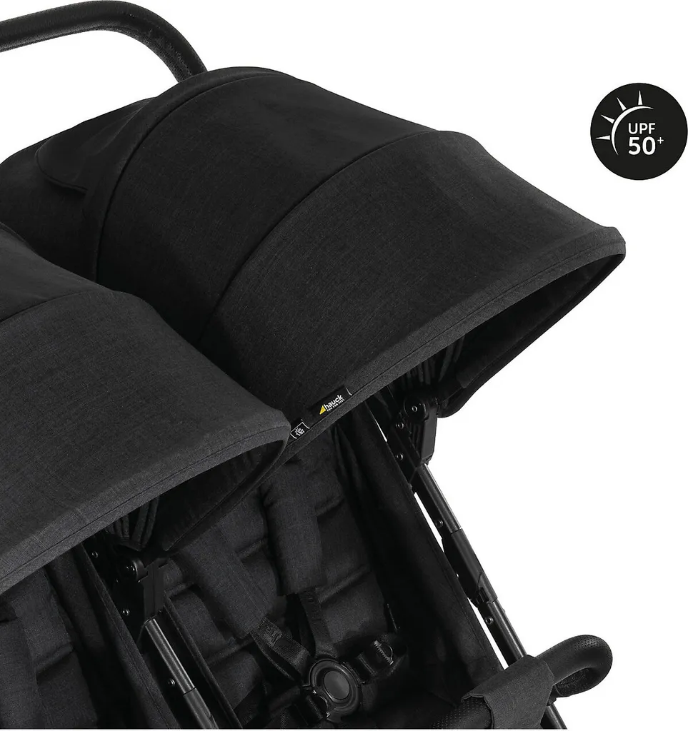 Hauck Uptown Duo Zwillingsbuggy - Farbe: Melange Black 5 Hauck Uptown Duo Zwillingsbuggy - Farbe: Melange Black – Bild 5