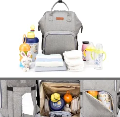 Mama Reiserucksack Große Windel Wickeltasche Baby Stillbeutel Mit USB-Anschluss,(Grau) -lionelo || HAUCK || Kinderkraft Verkäufe df15d532d0da21aa12e136906df7f04f 1