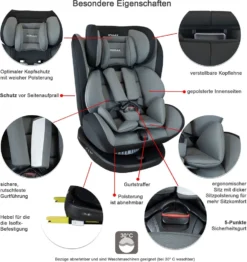 XOMAX 916 Auto Kindersitz Mit 360° Drehfunktion Und ISOFIX Für Kinder Von 0 - 36 Kg (Klasse 0, I, II, III) Farbe Schwarz/Grau 25 XOMAX 916 Auto Kindersitz Mit 360° Drehfunktion Und ISOFIX Für Kinder Von 0 - 36 Kg (Klasse 0, I, II, III) Farbe Schwarz/Grau -lionelo || HAUCK || Kinderkraft Verkäufe e0676d1e8e2e95a50eaaa012df518234