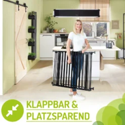 BOMI Kaminschutzgitter Milo 100-525 Cm | Extrabreite Tür: 75 Cm Durchgang & Feststellfunktion | Schutzgitter Für Kaminofen In Schwarz | Kaminschutzgitter Ohne Wandmontage | Kindergitter XXL -lionelo || HAUCK || Kinderkraft Verkäufe e2c0b8997fddfe5ad391e4e2dfd602eb