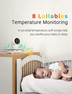 HeimVision Soothe 3 Video-Babyphone, HD 1080P, Nachtsicht, 5 Zoll Farbdisplay, 110 ° Weitwinkel, 2X Zoom, Temperatursensor, Gegensprechfunktion, Einschlaflieder, Reichweite Bis Zu 300m, Weiß -lionelo || HAUCK || Kinderkraft Verkäufe e513facf2125880c994e219e1a3d8f90