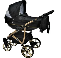LUXUS Kombi Kinderwagen 4 In 1 Komplettset Mit Isofix-Basisstation Und Vollgummireifen - Schwarz/gold -lionelo || HAUCK || Kinderkraft Verkäufe e530ec90c955af288305fdadf1089a33