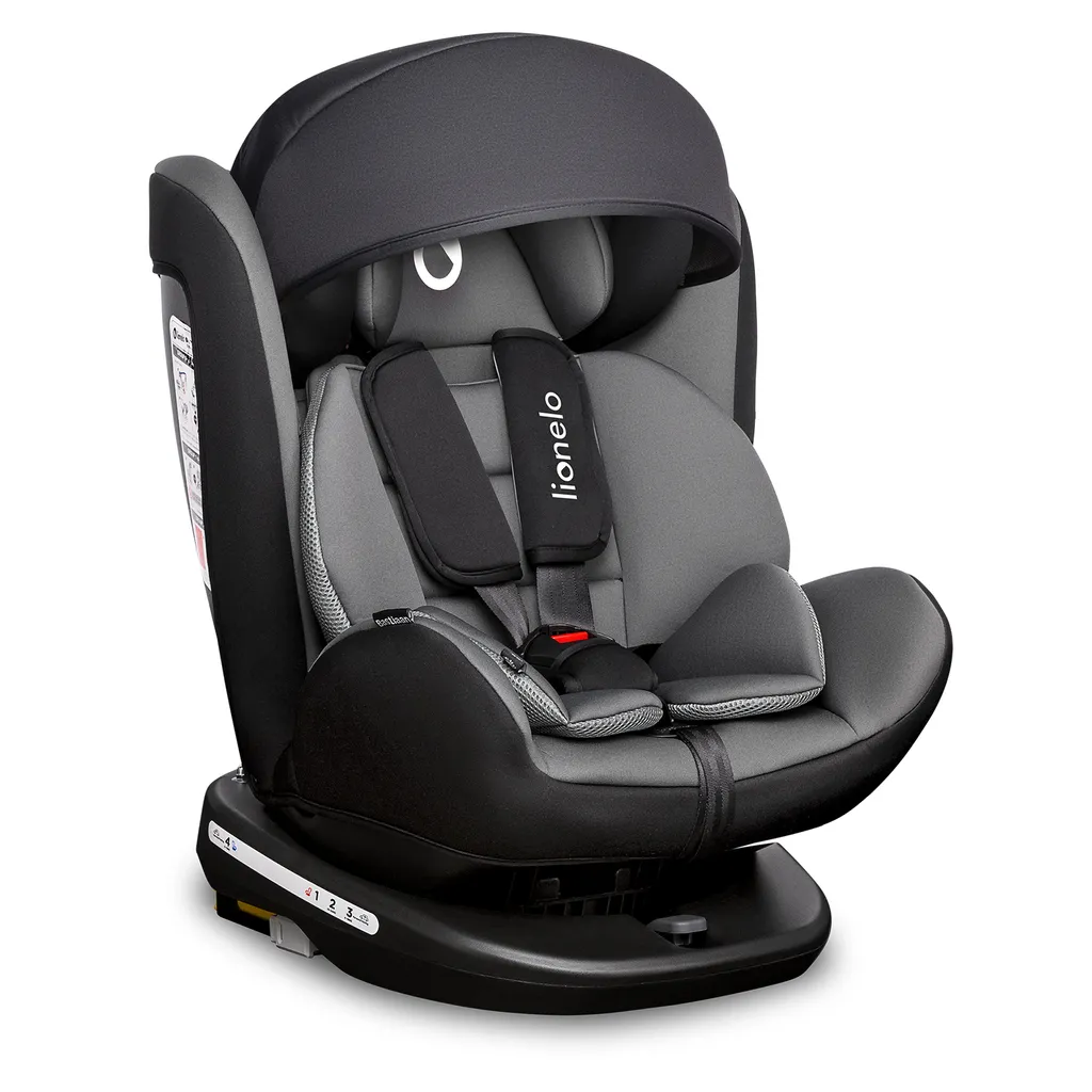 Lionelo Bastiaan Kindersitz 0-36 Kg ISOFIX 360° Autokindersitze Kinderautositze Gray-Schwarz 4 Lionelo Bastiaan Kindersitz 0-36 Kg ISOFIX 360° Autokindersitze Kinderautositze Gray-Schwarz - Image 4