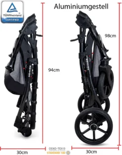 GaGaDumi Boston 3 In 1 Kombikinderwagen Kinderwagen Babyschale Buggy Autositz Carlo Komplettset, Hergestellt In Der EU (B5-Schwarz) -lionelo || HAUCK || Kinderkraft Verkäufe e7df9e8a25d08ee0ab39d750a0b368a1