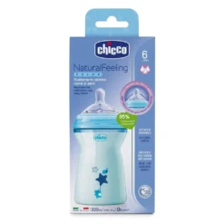 CHICCO Natural Feeling Babyflasche Blau 330ml, 6m+