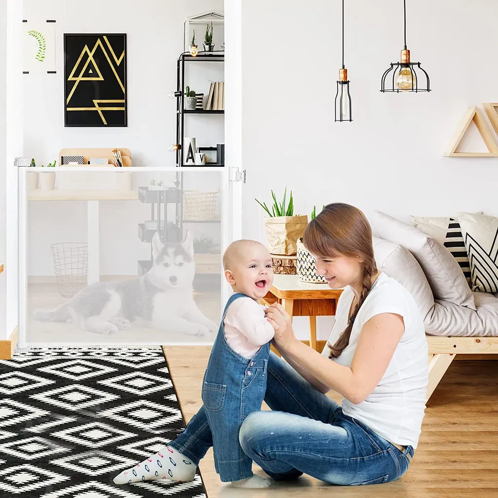 COSTWAY 142cm Ausziehbares Türschutzgitter Treppenschutzgitter Absperrgitter Für Babys Und Haustiere, Inkl. Montagezubehör 2 COSTWAY 142cm Ausziehbares Türschutzgitter Treppenschutzgitter Absperrgitter Für Babys Und Haustiere, Inkl. Montagezubehör – Bild 2