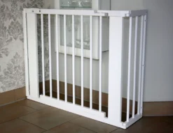 Schutzgitter Absperrgitter Türgitter Treppenschutzgitter V 117cm Weiss