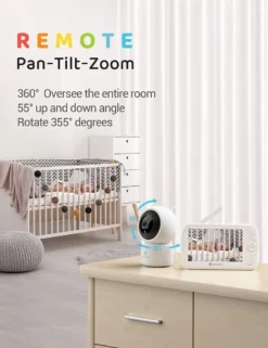 HeimVision Soothe 3 Video-Babyphone, HD 1080P, Nachtsicht, 5 Zoll Farbdisplay, 110 ° Weitwinkel, 2X Zoom, Temperatursensor, Gegensprechfunktion, Einschlaflieder, Reichweite Bis Zu 300m, Weiß -lionelo || HAUCK || Kinderkraft Verkäufe ebbaee32a6666a2237ec4b94be426528
