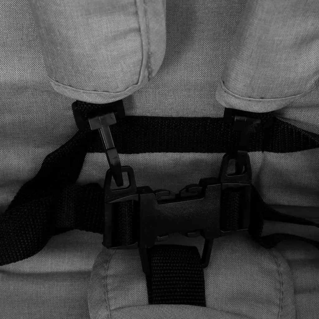 VidaXL Geschwisterwagen Hellgrau Stahl 2 VidaXL Geschwisterwagen Hellgrau Stahl - Image 2