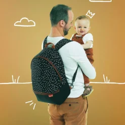 Badabulle Wickelrucksack Casual & Go - Schwarz/ Karamel, 21l Fassungsvermögen, 24x16x26cm - B043030 -lionelo || HAUCK || Kinderkraft Verkäufe ebf3a4e23db46644a5f5d11e736363ac