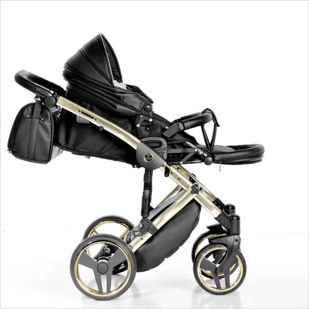 JUNAMA FLUO LINE Kombi Kinderwagen 4 In 1 (+ Isofix-Basis) - Komplettset - "BLACK" 10 JUNAMA FLUO LINE Kombi Kinderwagen 4 In 1 (+ Isofix-Basis) - Komplettset - "BLACK" – Bild 10