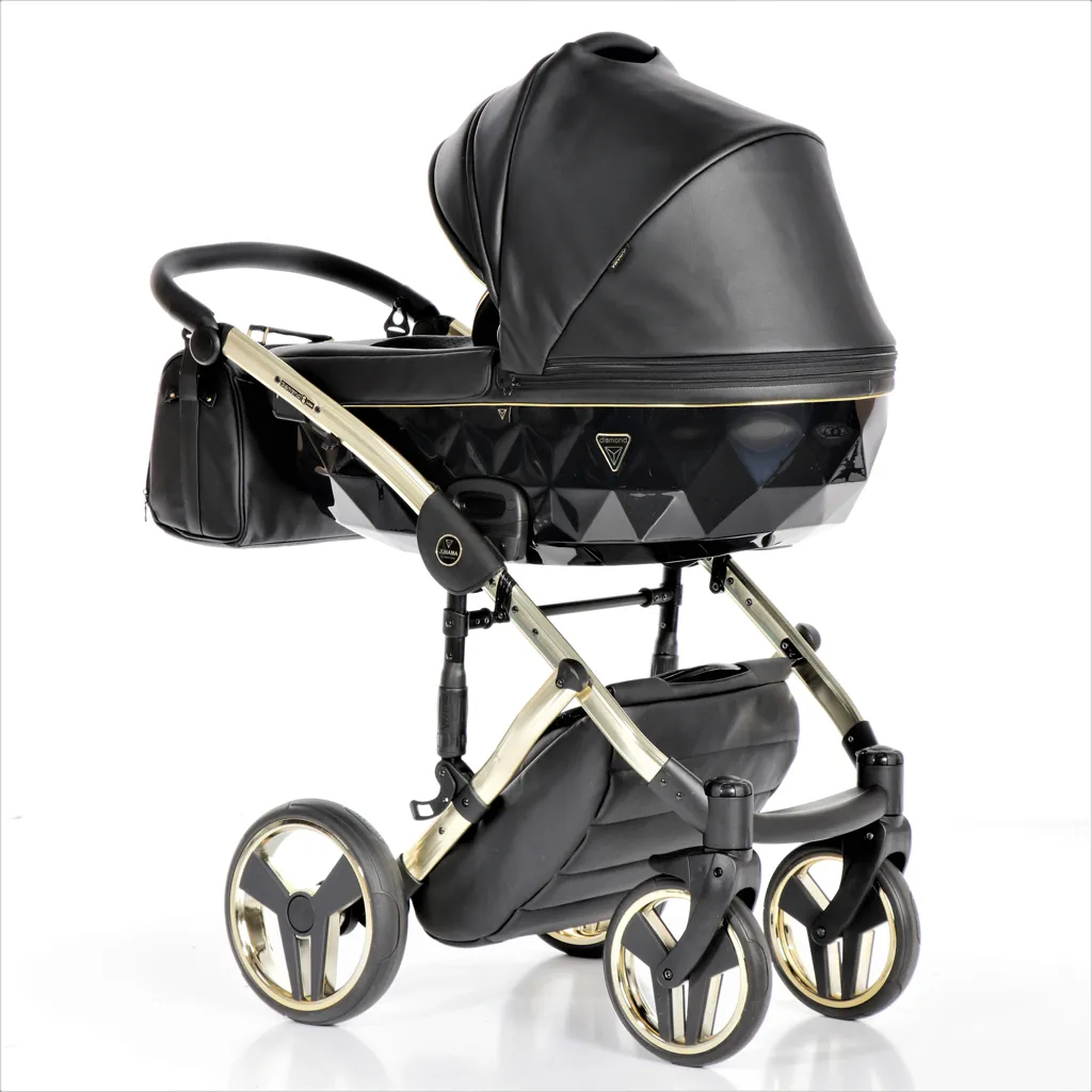 JUNAMA FLUO LINE Kombi Kinderwagen 4 In 1 (+ Isofix-Basis) - Komplettset - "BLACK" 3 JUNAMA FLUO LINE Kombi Kinderwagen 4 In 1 (+ Isofix-Basis) - Komplettset - "BLACK" – Bild 3