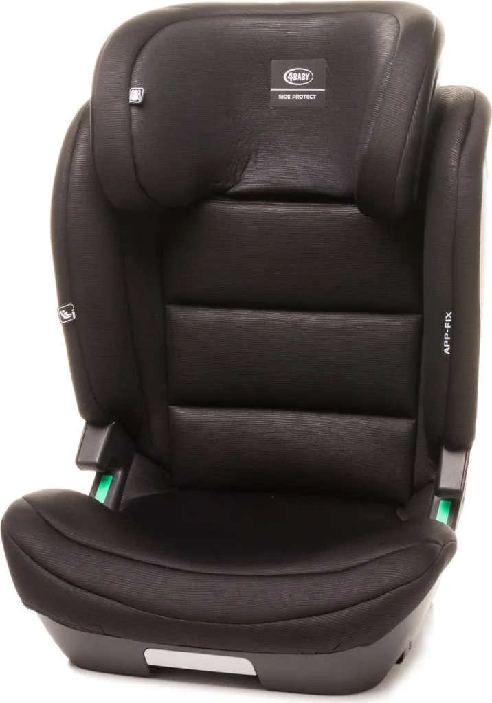 Kindersitz APP-FIX 100-150CM I-SIZE 15-36kg Norm ECE R129, 3 - 12 Jahre, Isofix Seitenprotektoren, Zusätzlicher Kopfschutz, Neigungsverstellung Farbe: Schwarz 4 Kindersitz APP-FIX 100-150CM I-SIZE 15-36kg Norm ECE R129, 3 - 12 Jahre, Isofix Seitenprotektoren, Zusätzlicher Kopfschutz, Neigungsverstellung Farbe: Schwarz - Image 4