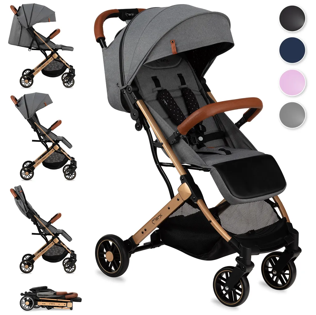 Leicht Buggy Klein Zusammenklappbar Kinderwagen Mit Liegeposition MoMi ESTELLE Grau 1 Leicht Buggy Klein Zusammenklappbar Kinderwagen Mit Liegeposition MoMi ESTELLE Grau