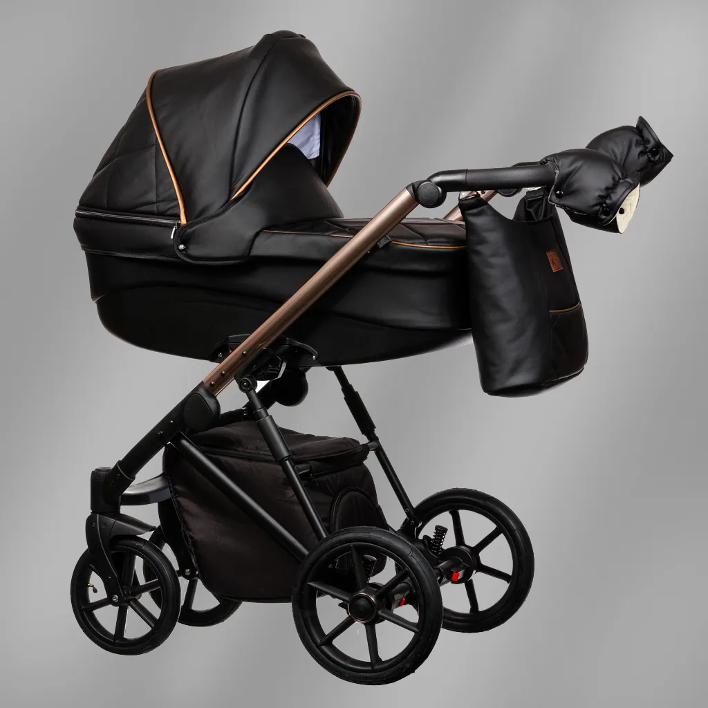 FX Kombi Kinderwagen 3 In 1 - Komplettset - Mit Gelreifen - "BLACK MAGIC" - Schwarz 1 FX Kombi Kinderwagen 3 In 1 - Komplettset - Mit Gelreifen - "BLACK MAGIC" - Schwarz