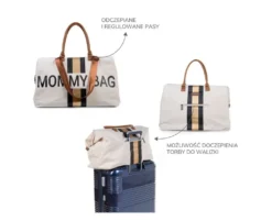 Childhome Mommy Bag Gross Canvas Offwhite Stripes Black/Gold -lionelo || HAUCK || Kinderkraft Verkäufe f6708390ea3fe008fdb23aa8595f3c79