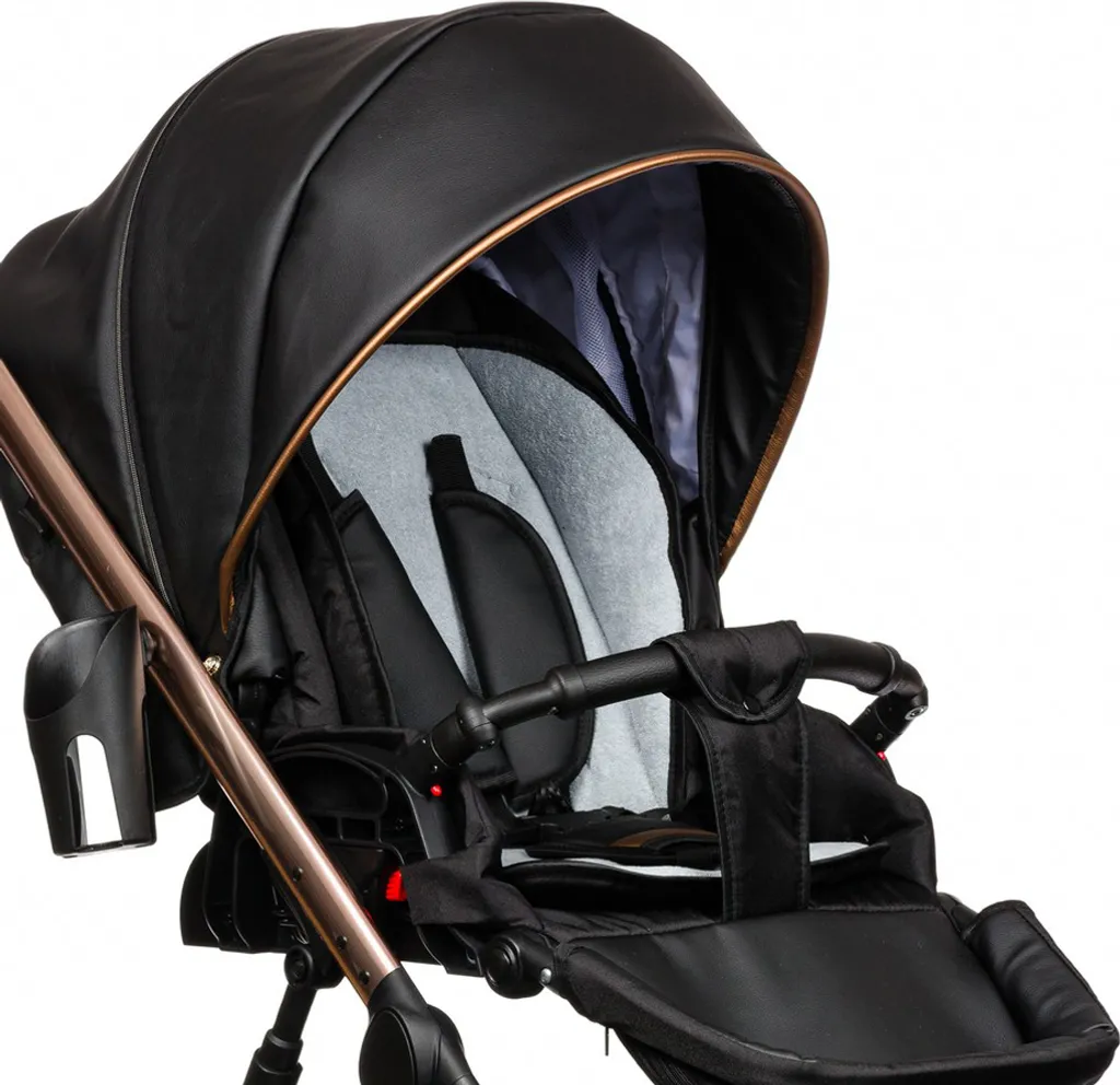FX Kombi Kinderwagen 3 In 1 - Komplettset - Mit Gelreifen - "BLACK MAGIC" - Schwarz 10 FX Kombi Kinderwagen 3 In 1 - Komplettset - Mit Gelreifen - "BLACK MAGIC" - Schwarz – Bild 10