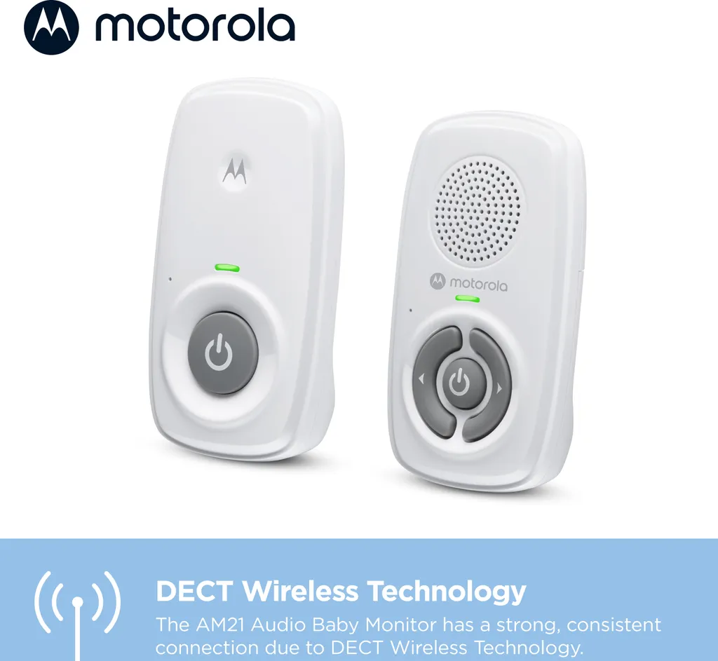 Motorola Nursery Baby Monitor - AM21 Audio - Weiß - Audioüberwachung - Hochempfindliches Mikrofon - ECO-Modus - DECT-Technologie - Bis Zu 300 Meter 7 Motorola Nursery Baby Monitor - AM21 Audio - Weiß - Audioüberwachung - Hochempfindliches Mikrofon - ECO-Modus - DECT-Technologie - Bis Zu 300 Meter - Image 7