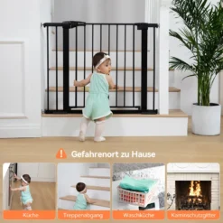 Türschutzgitter 75 - 103 Cm, Treppenschutzgitter Für Kinder Open N Stop Safety Gate, Ohne Bohren Breit Erweiterbar Mit Separater Verlängerung, Metall Gitter, Schwarz -lionelo || HAUCK || Kinderkraft Verkäufe fe4536b8f9fefb1bf8cf40fb586184e8