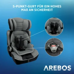 AREBOS Kinderautositz, 5-Punkt-Sicherheitsgurt, Gruppe 1+2+3 Für 9-36kg, Einstellbare Kopfstütze, ECE R44/04, Abnehmbare Rückenlehne, Verstellbar (44 X 44 X 66-78 Cm), Grau 14 AREBOS Kinderautositz, 5-Punkt-Sicherheitsgurt, Gruppe 1+2+3 Für 9-36kg, Einstellbare Kopfstütze, ECE R44/04, Abnehmbare Rückenlehne, Verstellbar (44 X 44 X 66-78 Cm), Grau -lionelo || HAUCK || Kinderkraft Verkäufe ffa0e320de7467d67f126e89e1a105d7
