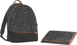 Badabulle Wickelrucksack Casual & Go - Schwarz/ Karamel, 21l Fassungsvermögen, 24x16x26cm - B043030